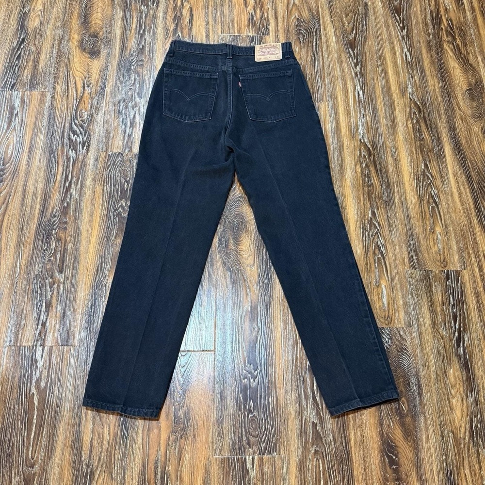 Vintage Levis 512 Jeans Womens 12 Black Slim Fit Tapered Leg High Waist USA 90s‎